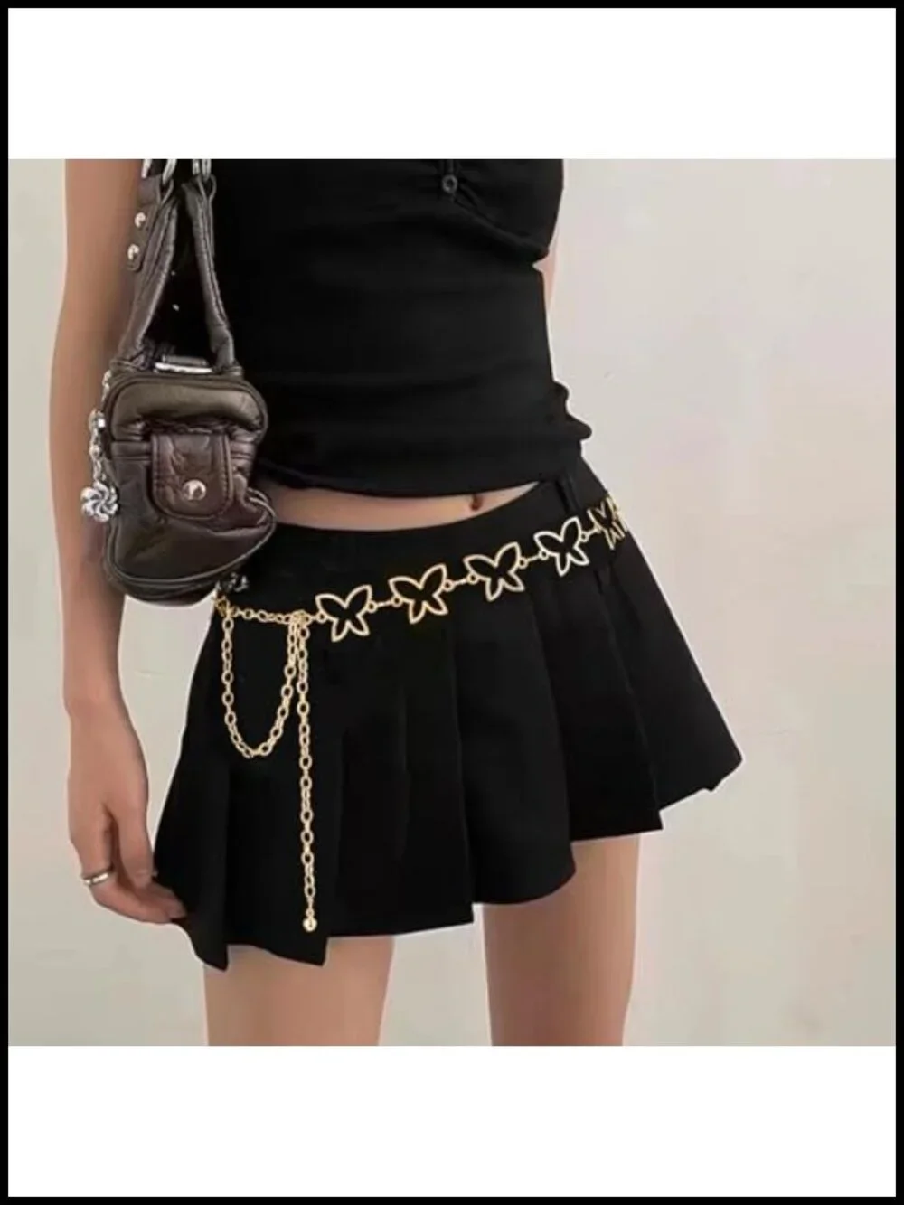 5 Pack Punk Waist Chain Belt Set for Women Goth HipHop Wallet Chain